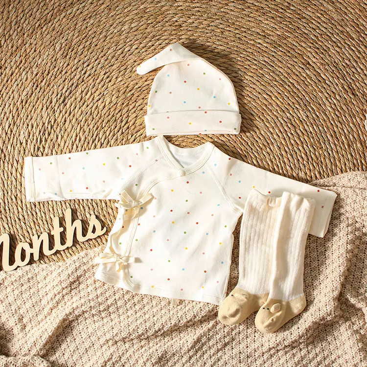 保暖上装四季春秋上衣和尚服女宝欧美复古休闲风新生婴纯棉半背衣