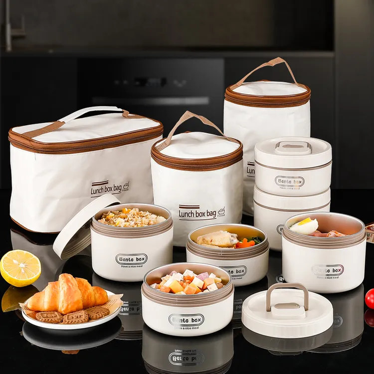 食品级304保温便当盒多层餐盒防漏独立桶学生带饭便携上班族饭盒