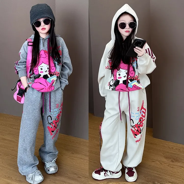 女童套装春秋2025新款中大童儿童春季卫衣运动服洋气女孩春装衣服