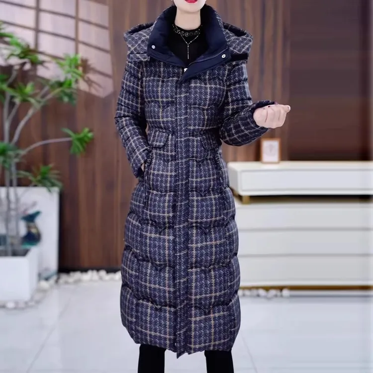 棉衣保暖格子棉服外套时尚休闲加厚2025秋冬季高端洋气修身