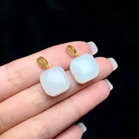 【云上好物】9 DS46332-18K金和田玉吊坠-多样性发一件11.5*7mm（JG）