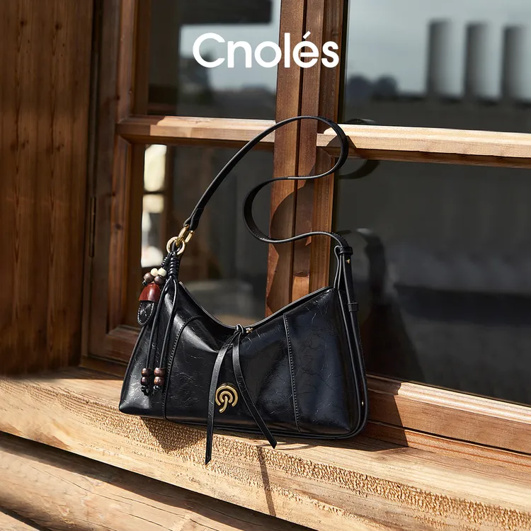 【孙千同款】Cnoles蔻一晚晴新款2026流行hobo腋下斜挎包包女大容量商品图