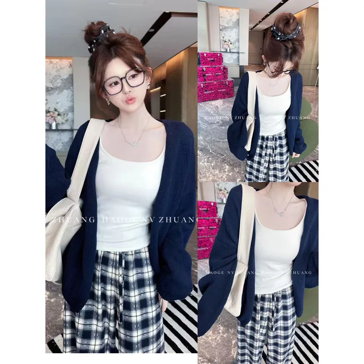 浩哥严选●毛衣预C5MY1388A显瘦短款时尚韩版网红百搭日常减龄款