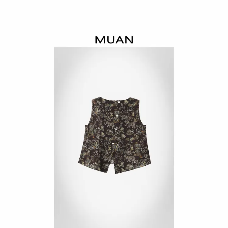 木岸MUAN：《中古美学马甲》定制vintage手工复古高级背心女DG3-8022