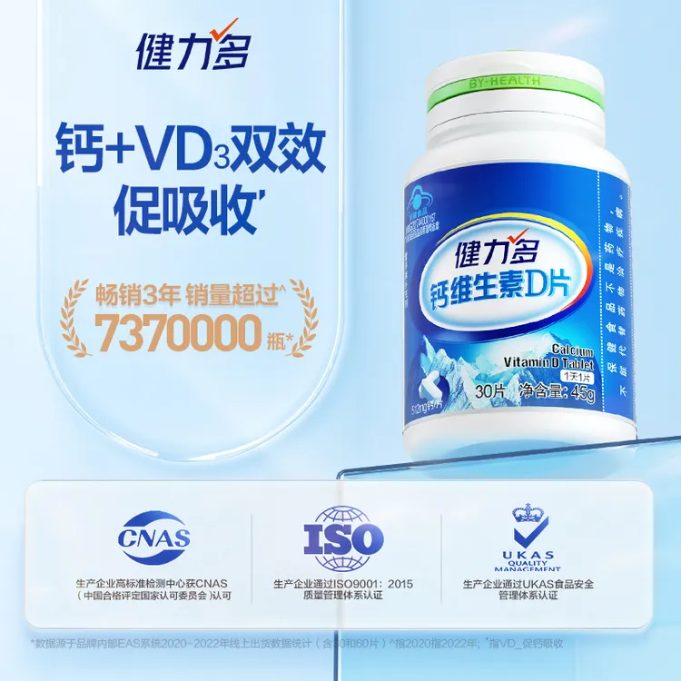 【彬彬专属】汤臣倍健健力多钙维生素D512mg高含量钙片XQ