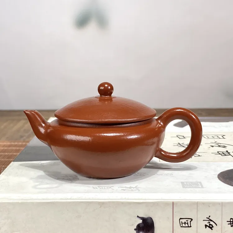 宜兴紫砂茶壶小容量原矿小煤窑朱泥小碗灯壶70cc孟臣款小品紫砂壶