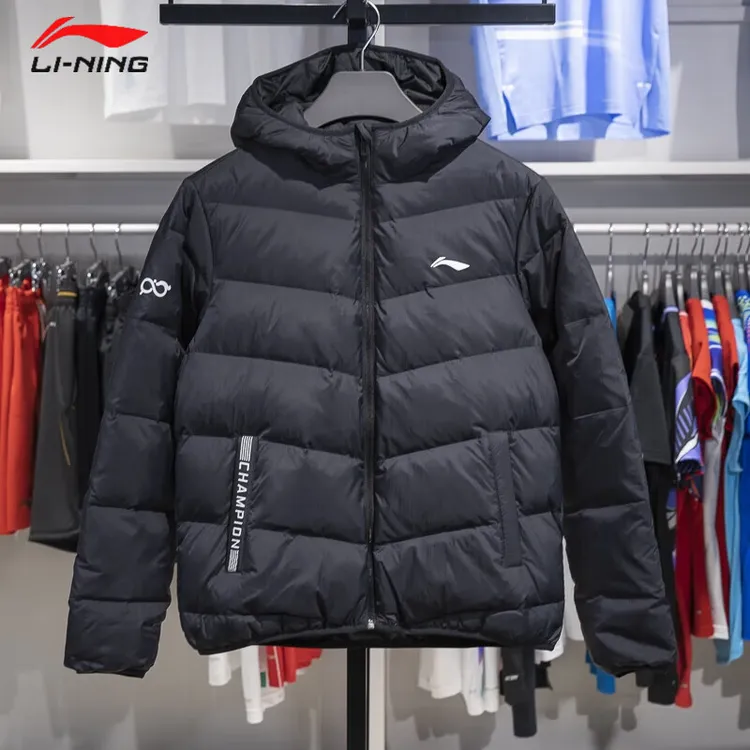 李宁短款轻质薄羽绒服男女2025冬季新款修身鸭绒运动服超轻保暖