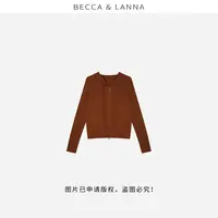 小主角 D0114硬货哥女士休闲百搭气质竖坑条绵羊毛连帽抽绳针织衫