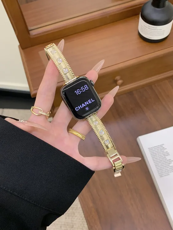 糖豆方糖手镯金属表带适用苹果iwtchs11s10s9s8s7s65高级感女SE21