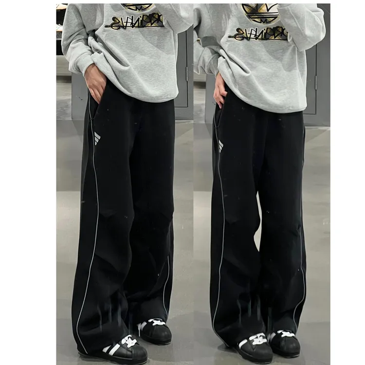 adidas阿迪达斯2025男子FOS DK简约时尚宽松舒适针织运动裤KS0054