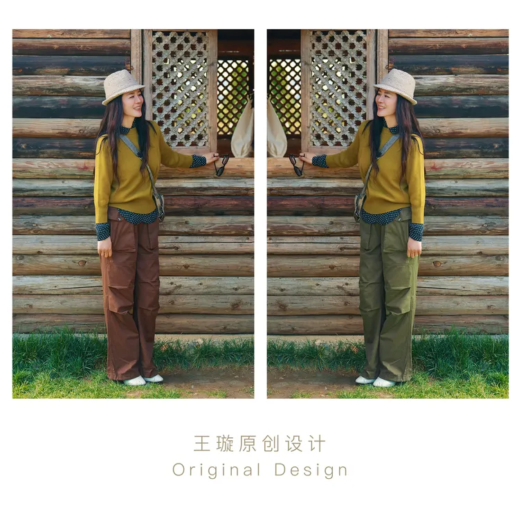 璇之恋·王璇·气泡裤（咖色/茶青绿）（单件/搭配）王璇原创设计