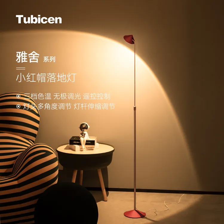 Tubicen雅舍小红帽落地灯个性松弛感极简氛围灯卧室客厅落地台灯
