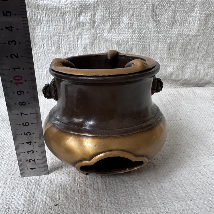 纯铜兽耳碳炉，做工精美，居家摆件，实用性非常高