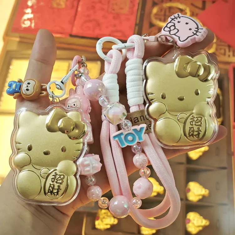 【中国金店】水贝招财KT猫手机挂饰包包扣情人节送女友礼物