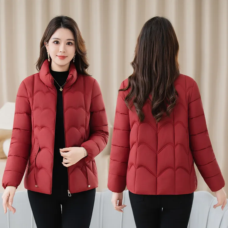 新款2563棉袄大码棉服中老年女保暖女士韩版短款大码棉衣女装冬季