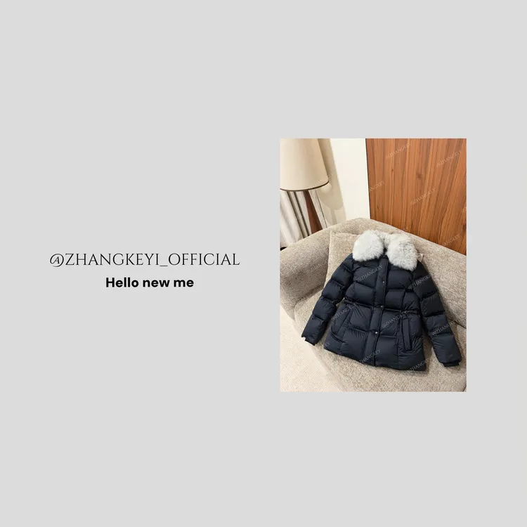 【张可以】90鹅绒-羊毛领鹅绒服