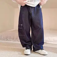 柳柳定制  2025男女童秋季新品贴标工装牛仔裤  880302
