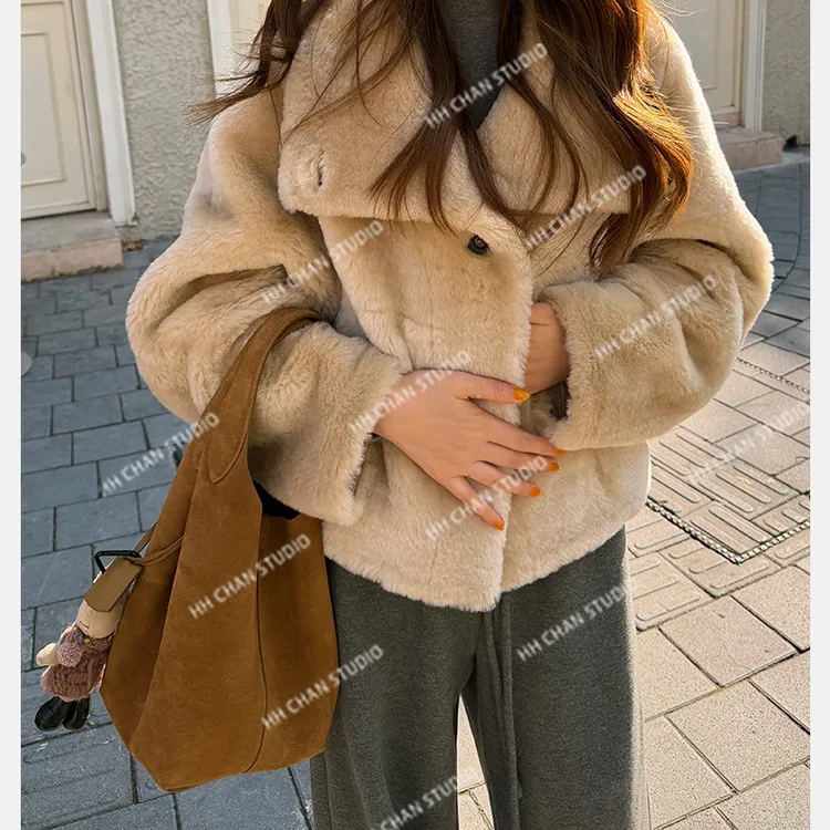 HH.CHAN “百搭手提”100%满分牛皮反绒百搭手提包 HH55V41948