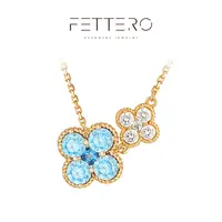 fettero 铜合金项链 【金色双梅花项链】气质轻奢时尚百搭