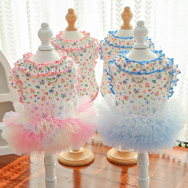 宠物公主风吊带裙狗狗猫咪衣服春夏薄款透气背心生日蓬蓬裙子用品