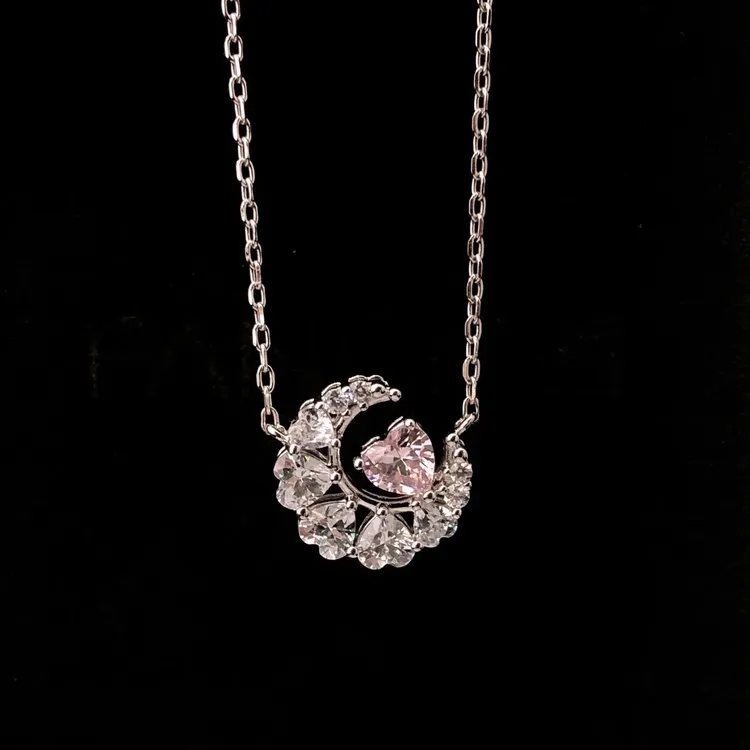 铜锆石项链 幻梦心月系列项链女高级百搭轻奢小众ins风锆石锁骨链