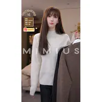 【mimius】喵喵 全羊毛点子花纱百搭半高领毛衣（不可机洗）WG09147
