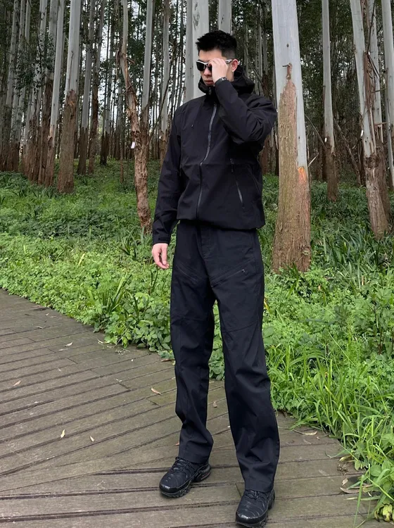 Carefree“Leaf阿尔法冲锋裤”春季美式户外直筒软壳冲锋裤百搭长裤