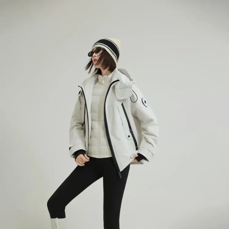 （高端鹅绒冲锋衣）FS1306秋冬户外登山徒步防风防水三合一羽绒服G