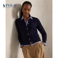 Ralph Lauren/拉夫劳伦女装 25年早秋修身版型绞花编结针织开襟衫