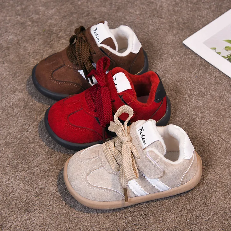 秋冬款加绒儿童运动鞋小童宝宝软底学步鞋女童二棉轻便休闲跑步鞋