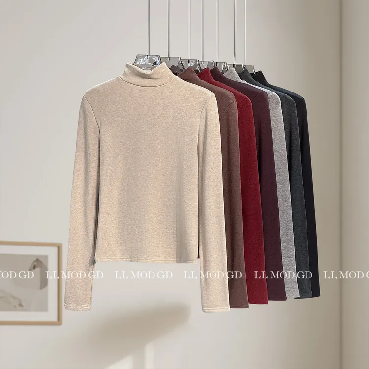 万能打底 休闲时尚套头高领长袖简约百搭内搭羊绒打底衫LL-263225