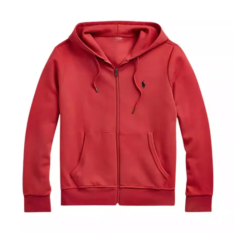 POLO RALPH LAUREN拉夫劳伦 男士秋冬运动双面针织连帽拉链外套红