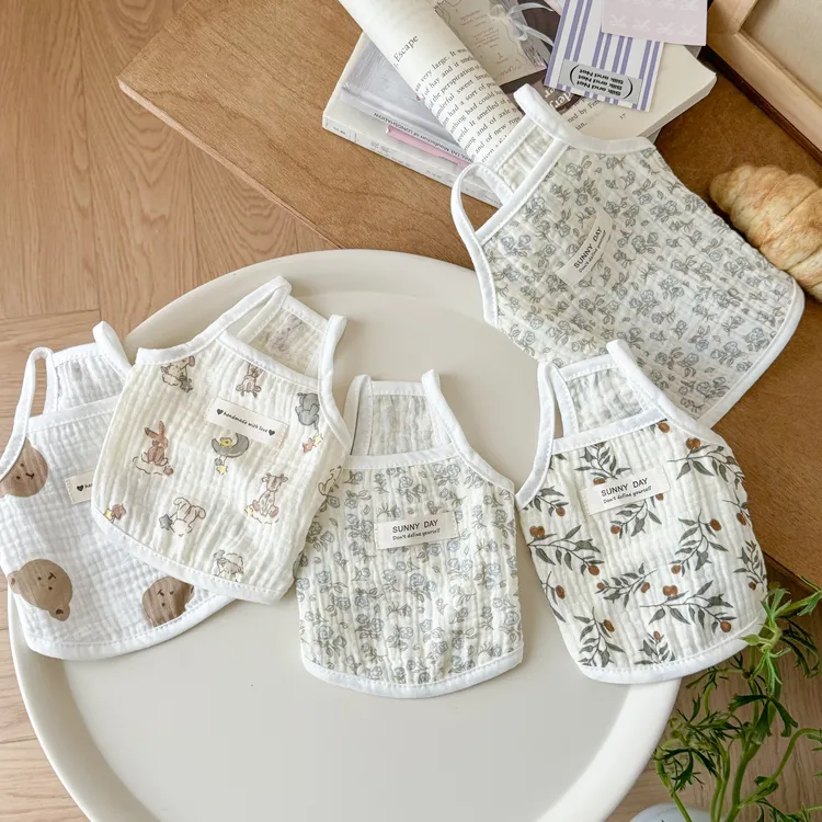 宠物衣服春夏ins猫咪衣服狗衣服泰迪比熊居家薄款棉纱吊带背心