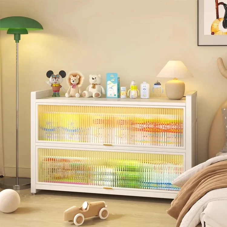 婴儿喂养台收纳柜宝宝用品置物架落地式厨房客厅桌面玩具展柜储物