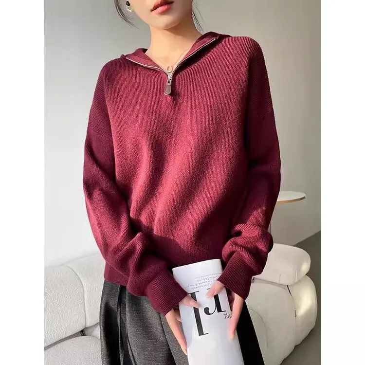 连帽毛衣打底衫女长袖2025新款春秋季显瘦设计感洋气内搭外穿上衣