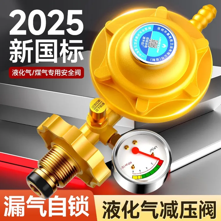防暴液化气减压阀燃气煤气罐一体安全阀新国标自锁阀煤气管自闭阀
