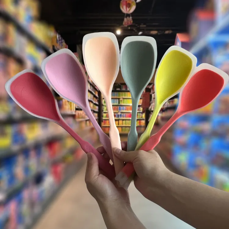 耐高温硅胶铲子不粘锅专用保护涂层锅铲多功能铲勺二合一炒菜勺子