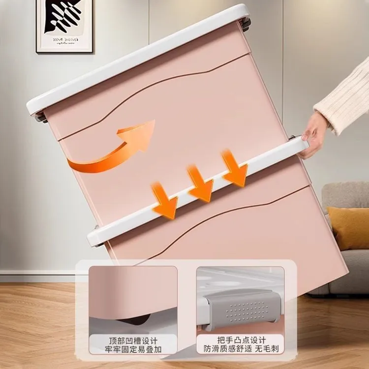 家用特大号塑料储物收纳箱搬家衣服被子加厚防尘收纳整理神器