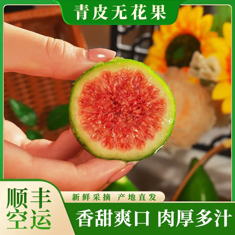 【顺丰空运】山东威海青皮无花果新鲜应季水果软糯香甜精选2斤起