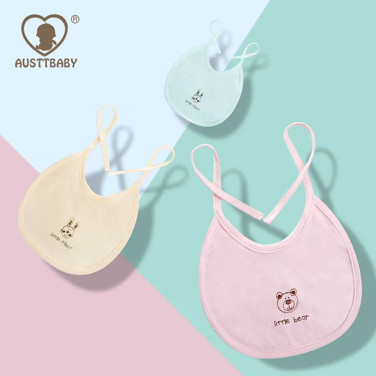 婴儿口水兜系带加厚口水巾纯棉秋冬天围嘴宝宝围兜吐奶防溢口水