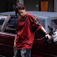 XLUN【斗兽】重磅涂鸦短袖 拼接印花宽松不规则男女款