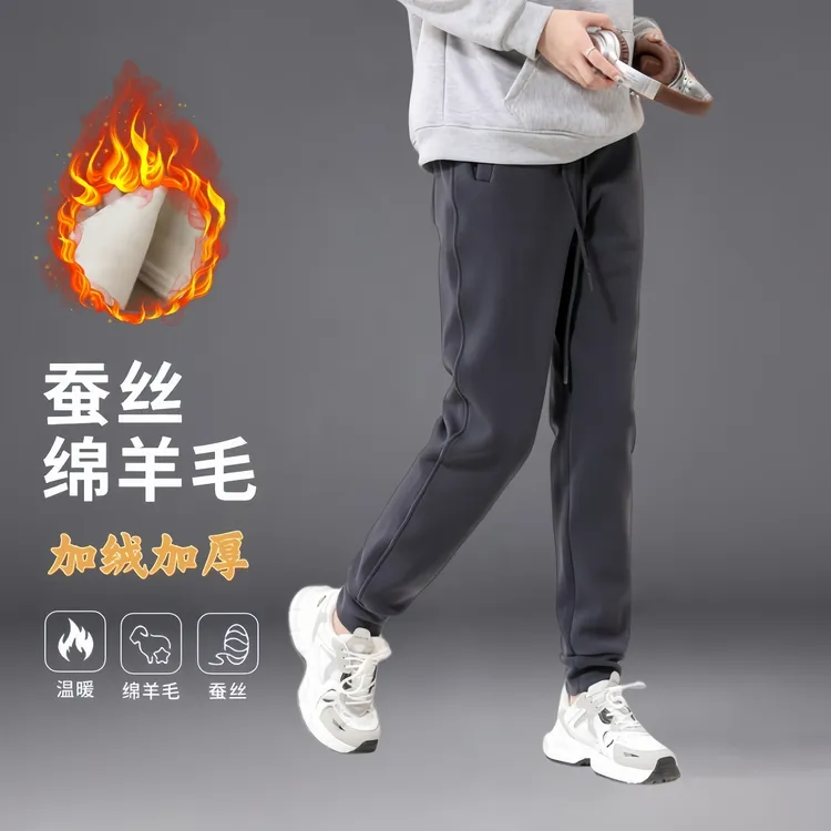 25冬新款羽丝绒加绒防风裤防水防污防寒保暖休闲裤卫裤防风裤女秋
