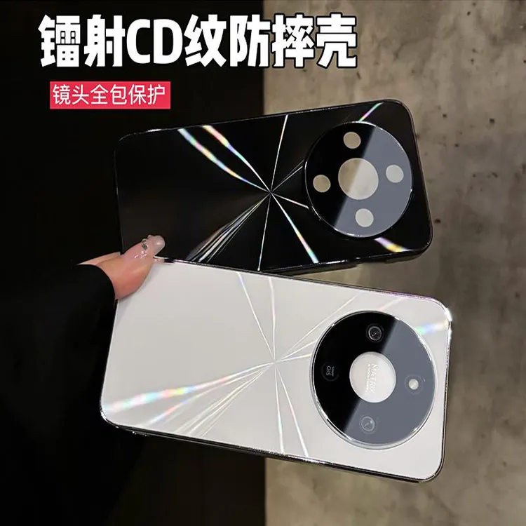 适用荣耀X70手机壳镭射CD纹电镀全包防滑X70i镜头保护创意保护套