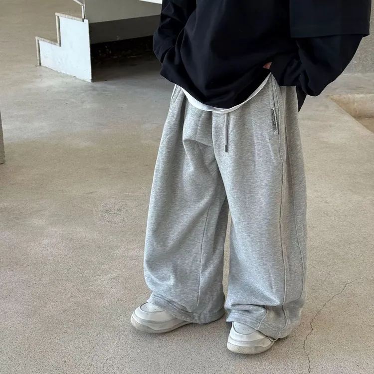 男女童裤子2025秋冬新款加绒加厚儿童韩版卫裤中大童宽松运动长裤