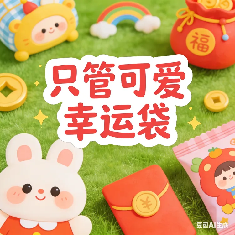 只管可爱幸运袋（15样不重复➕随机小礼➕打包视频）主包多多宠