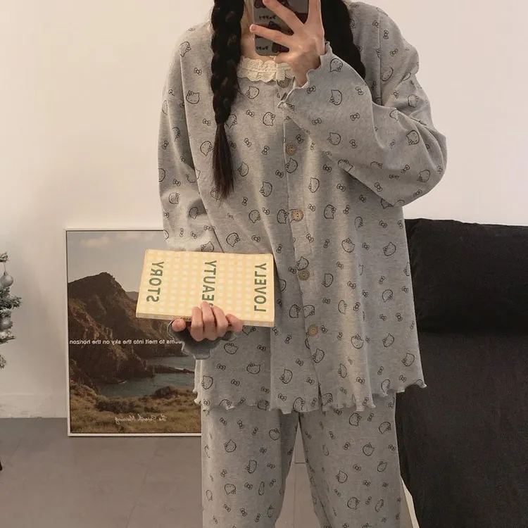 带胸垫春夏月子服产妇4月份坐月子5哺乳孕妇大肚子可调节待产睡衣
