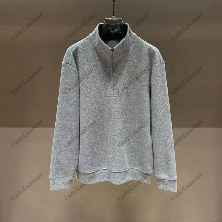 早冬上新丨秋冬加厚羊毛混纺空气感极简风立领百搭男卫衣BG-5218