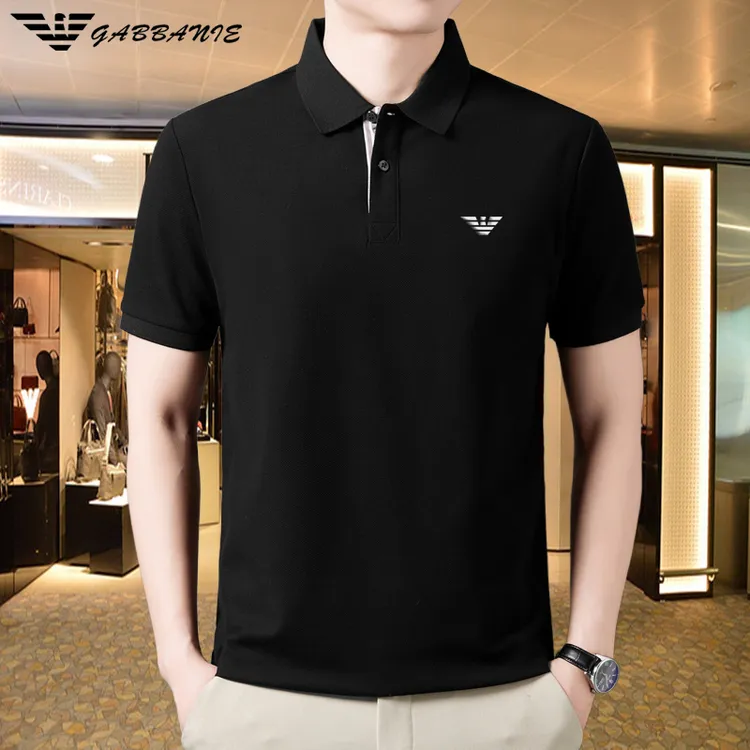 GABBANIE意大利轻奢男装2025夏季新款高级感男士纯棉短袖POLO衫潮