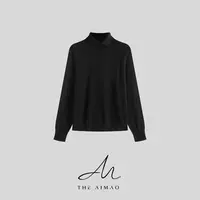 【THE AIMAO】“时髦纸片人”100%羊毛显瘦直角肩式解构上衣XYX82818