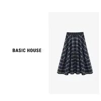 Basic House/百家好时尚休闲女式百搭设计半裙-B0625B5IRY2